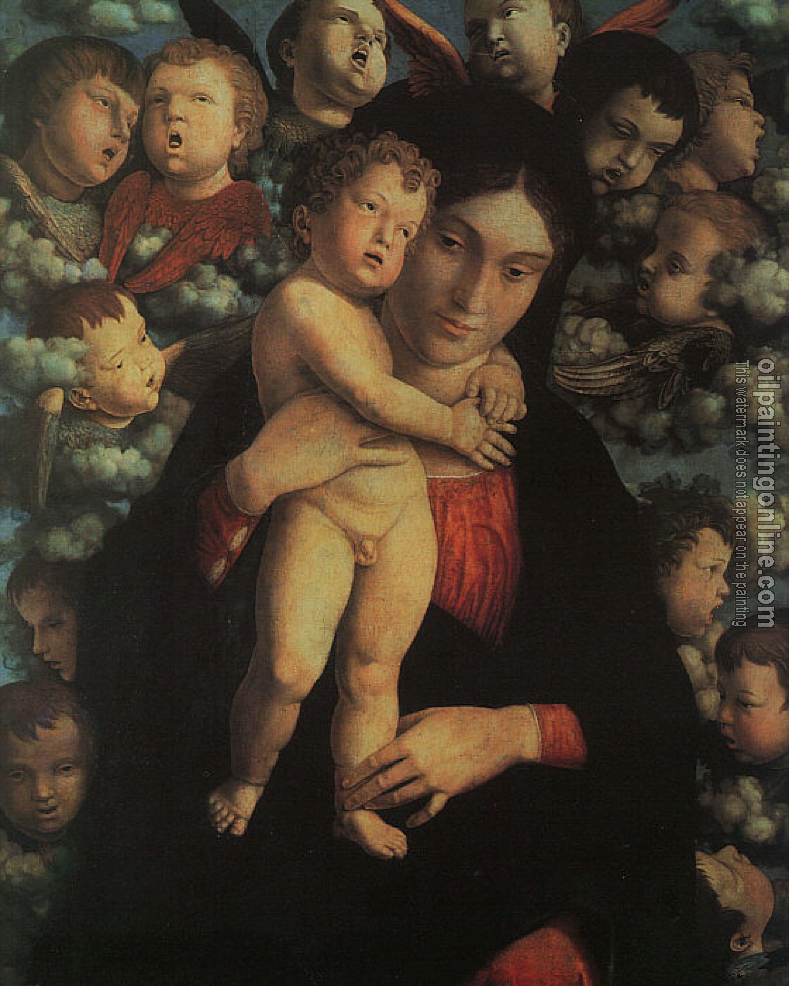 Mantegna, Andrea - Madonna and Child with Cherubs